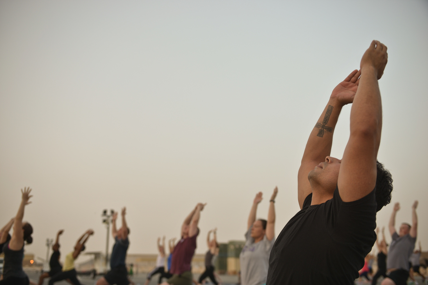 Men in a Yoga Class